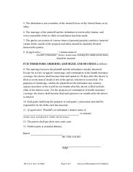 Form DC6:4.6 Decree of Dissolution (No Children) - Nebraska, Page 2