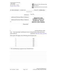 Form DC19:19 Request for Modification to Domestic Abuse Protection Order - Nebraska
