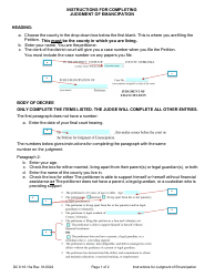 Document preview: Instructions for Form DC6:16.13 Judgment of Emancipation - Nebraska