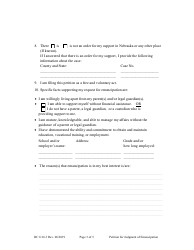 Form DC6:16.3 Petition for Judgment of Emancipation - Nebraska, Page 3