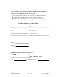 Form CC6:1 Financial Affidavit - Nebraska, Page 3