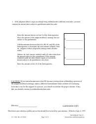 Form CC3:8G Garnishment Type a - Instructions and Interrogatories - Nebraska, Page 2