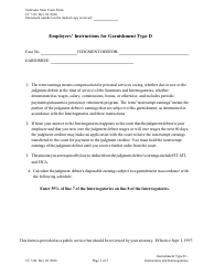 Document preview: Form CC3:8J Garnishment Type D - Instructions and Interrogatories - Nebraska
