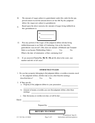 Form CC3:8J Garnishment Type D - Instructions and Interrogatories - Nebraska, Page 5