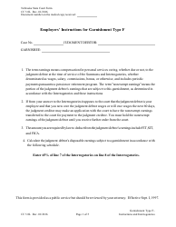 Document preview: Form CC3:8L Garnishment Type F - Instructions and Interrogatories - Nebraska