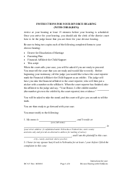 Form DC6:5 Instructions for Your Divorce Hearing (With Child(Ren)) - Nebraska
