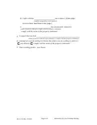 Form DC6:5.44 Instructions for Your Contempt Hearing (Alimony/Property Settlement) - Nebraska, Page 3