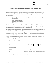 Document preview: Form DC6:15.9 Instructions for Your Hearing on the Complaint for Modification of the Parenting Plan - Nebraska