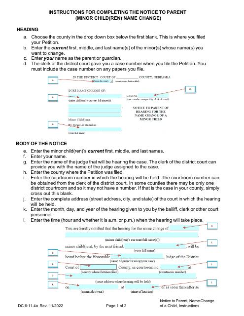 Form DC6:11.4  Printable Pdf
