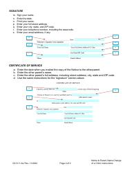 Instructions for Form DC6:11.4 Notice to Parent of Hearing for the Name Change of a Minor Child - Nebraska, Page 2