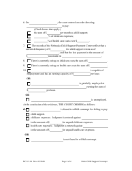 Form DC6:5.24 Order Child Support Contempt - Nebraska, Page 2