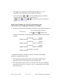 Form DC6:14.12 Order for Modification (Child Support) - Nebraska, Page 3