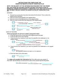Document preview: Instructions for Form DC6:15.8 Order for Modification of Parenting Plan - Nebraska