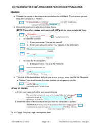 Document preview: Instructions for Form DC6:6.3 Order for Service by Publication - Nebraska