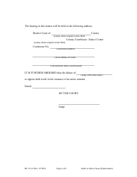 Form DC6:5.21 Order to Show Cause (Enforcement) - Nebraska, Page 2