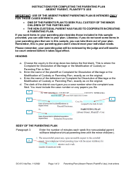 Instructions for Form DC6:5.14 Parenting Plan (Absent Parent, Plaintiff&#039;s Use) - Nebraska