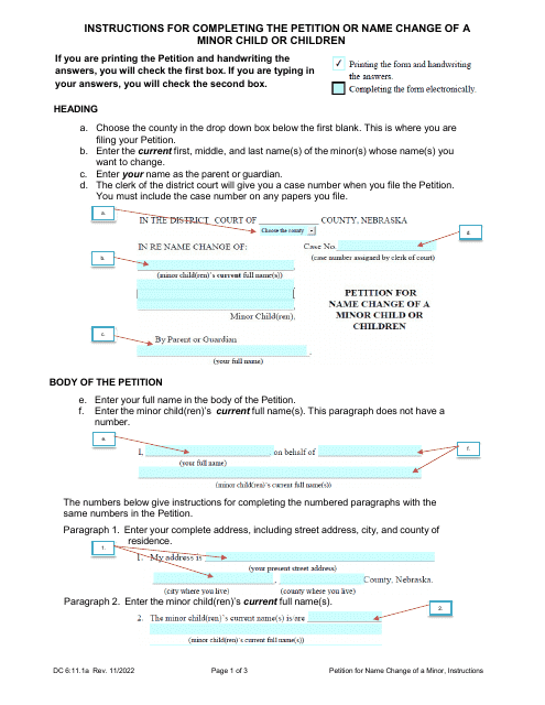 Form DC6:11.1  Printable Pdf