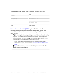 Form CC6:11 Petition to Set Aside Criminal Conviction - Nebraska, Page 2