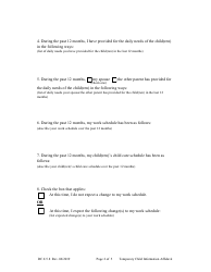 Form DC6:5.8 Temporary Child Information Affidavit - Nebraska, Page 2