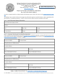 Form LCC-602 Report of Passed Controlled Buy Operations by Law Enforcement Agency - Michigan