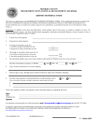 Document preview: Airport Referral Form - Monroe County, New York