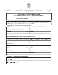 Document preview: Property Tax Appeal Answer Form - Valuation/Exemption/Classification Appeal - Michigan