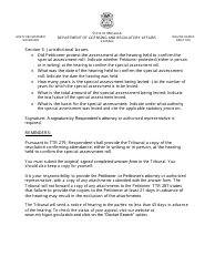 Property Tax Appeal Answer Form - Special Assessment - Michigan, Page 4