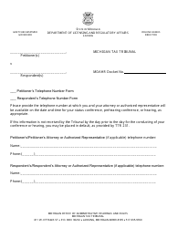 Document preview: Telephone Number Notification Form - Michigan