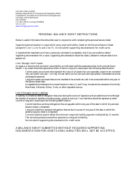 Form CSCL/SEC-0553 Personal Balance Sheet - Michigan, Page 2