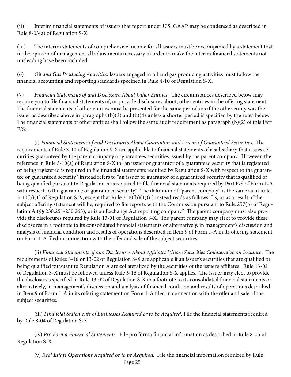Form 1-A (SEC Form 0486) Regulation a Offering Statement Under the Securities Act of 1933, Page 25