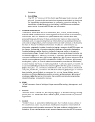 Metrc Application Programming Interface Confidentiality &amp; User Agreement - Michigan, Page 2