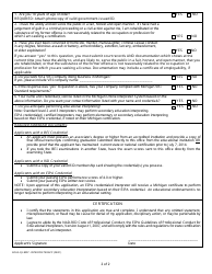 Form BCHS-QI-9007 Application for a Michigan Interpreter Certification - Michigan, Page 2
