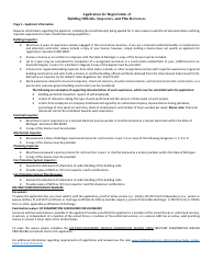 Form BCC-320 Application for Registration of Building Officials, Inspectors and Plan Reviewers - Michigan