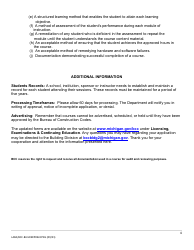 Prelicensure Course Approval Application and Notice - Residential Builders and Residential Maintenance &amp; Alterations Contractors - Michigan, Page 4