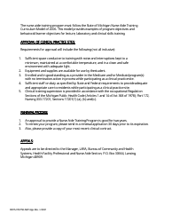 Nurse Aide Training Program Application - Michigan, Page 3