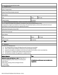 Nurse Aide Training Program Application - Michigan, Page 5