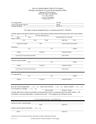 Form BFS-3 Non Accidental Motor Vehicle Fire Report - Michigan