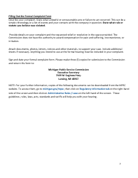 Formal Electric and Natural Gas Complaint - Michigan, Page 2