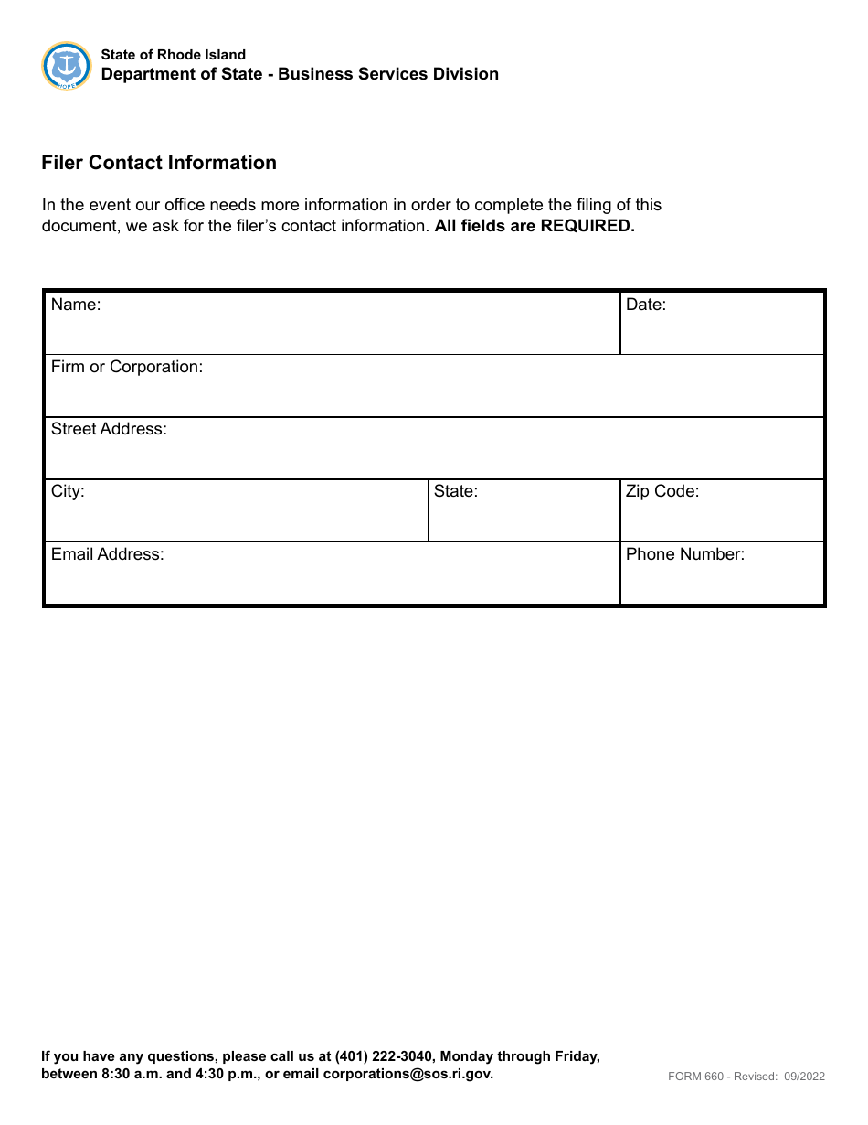 Form 660 Statement With Reference to Games of Chance - Rhode Island, Page 3