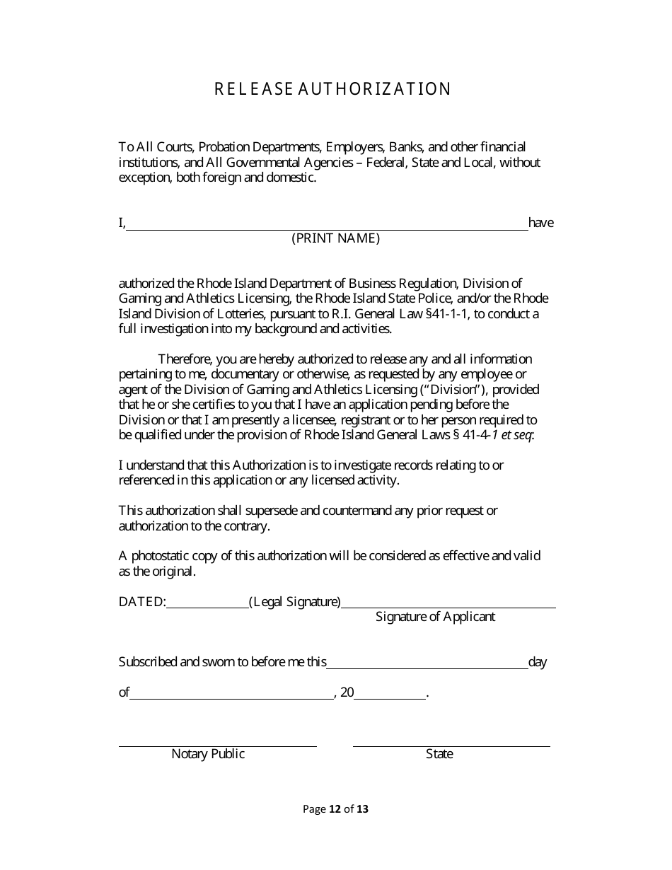 Service Employee Appication - Rhode Island, Page 12