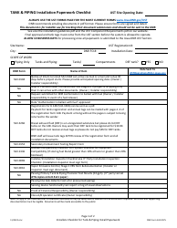 DNR Form 542-0075 Tank &amp; Piping Installation Paperwork Checklist - Iowa