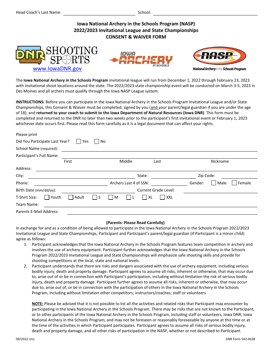 DNR Form 5420638 Download Fillable PDF or Fill Online Invitational