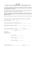 Class C and D Basketball Registration Packet - City of Parma, Ohio, Page 2