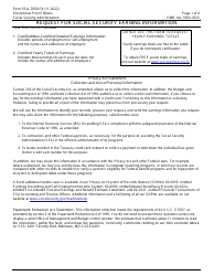 Document preview: Form SSA-7050-F4 Request for Social Security Earning Information