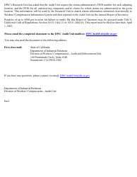 Form DWC-851 Annual Report of Claims Inventory - California, Page 2