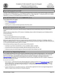 Document preview: USCIS Form G-639 Freedom of Information/Privacy Act Request