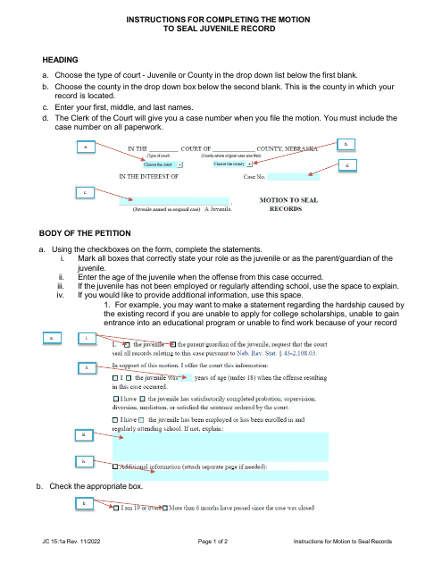 Form JC15:1  Printable Pdf