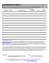 Form ASD3:04 Attorney&#039;s Form to Request a Reinstatement of Membership Status (From &quot;suspended to Inactive&quot; and From &quot;suspended to Active&quot;) - Nebraska, Page 2