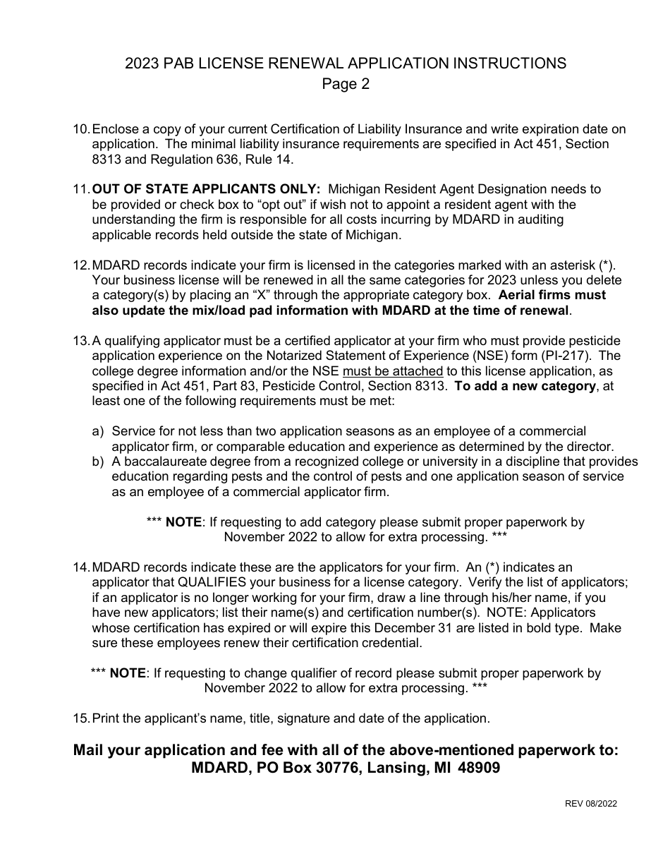 Download Instructions for Pesticide Applicator's Business License