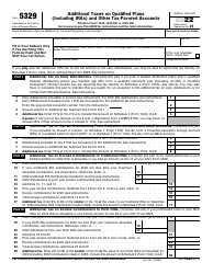 Document preview: IRS Form 5329 Additional Taxes on Qualified Plans (Including IRAs) and Other Tax-Favored Accounts, 2022